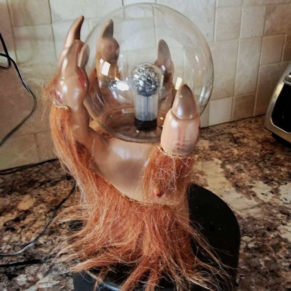 Gemmy Halloween Werewolf Hand With Electronic Plasma Orb